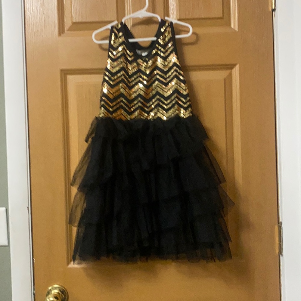 Gold and black dress